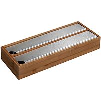Kuchynský zásobník na fólie 35 x 13 x 5,5 cm, tmavý bambus KESPER 59044