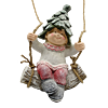 Chlapec na hojdačke MG listová čiapka 41 x 33 cm Prodex MN2105014A16