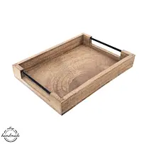 Mango Servírovací tácka 35,5 x 25,5 cm, drevo/kov ORION 153880