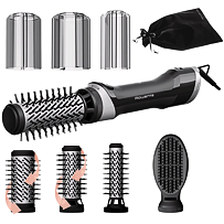 Brush Activ Rotačný kulmofén, strieborný/čierny ROWENTA UB9534F0