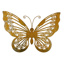 Hrdzavý kovový motýľ na zavesenie 46 x 30 cm Prodex 522070