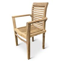 Stucking/New Záhradné stohovateľné kreslo, teak, svetlohnedé NOELA 345745