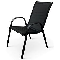 Ramada Záhradná stohovateľná stolička, oceľ/textil, NOELA TEXIM 34570101