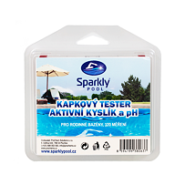 Tester kvapiek bazénovej vody Sparkly POOL - aktívny kyslík (O2) a pH 938063