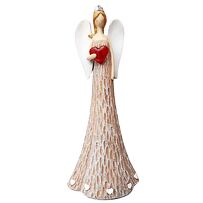 Anjel so svietiacim srdcom, 25 cm, polystón PRODEX KH21B8287A