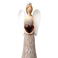 Anjel so svietiacim srdcom v dlaniach, 25 cm, polyston PRODEX KH21B8287