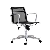 Kancelárska stolička 8850 KASE MESH čierná - nízky chrbát Antares