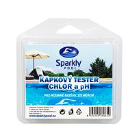 Kvapkový tester bazénovej vody - chlór a pH SPARKLY POOL 938062