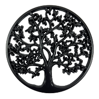 Strom v kruhu drevený čierny 30 cm Prodex 6122