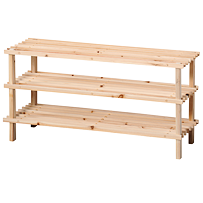 Regál na topánky s tromi policami, 77 x 40 x 26 cm, svetlý KESPER 69723