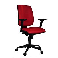 Kancelárska stolička 1380 FLUTE červená s podrúčkami AR08