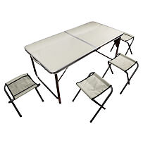 Kempingový stôl a 4 stoličky XH120604
