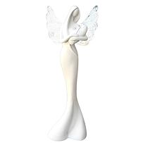 Anjel s dieťatkom, kovové krídla, 30 cm, polystón PRODEX 240087