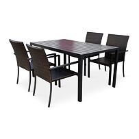 Záhradný jedálenský nábytok – stôl Viking L + 4x stolička Wicker Pat NOELA 34570514