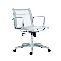 Kancelárska stolička 8850 KASE MESH bílá - nízky chrbát Antares