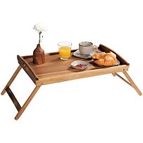 Servírovací tác so skladacími nohami, 55 x 35 cm, akácia KESPER 28020