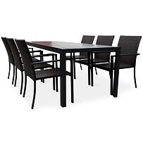 Záhradný jedálenský nábytok – stôl Viking XL + 6x stolička Wicker Pat NOELA 3457051185