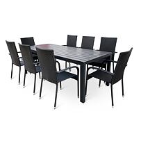 Záhradný jedálenský nábytok – stôl Viking XL + 8x stolička Paris NOELA 8020000240168