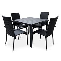 Záhradný jedálenský nábytok – stôl Viking M + 4x stolička Paris NOELA 34570493
