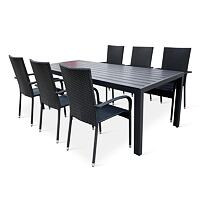 Záhradný jedálenský nábytok – stôl Viking XL + 6x stolička Paris NOELA 802000024016