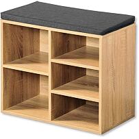 Stojan na topánky so sedadlom 51,5 x 48 x 29,5 cm, dekor dub KESPER 15925