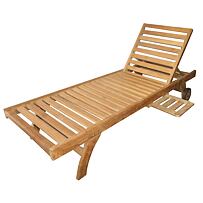 Wawe Záhradné polohovateľné ležadlo, teak, svetlohnedé NOELA 345755