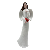 Anjel biely s červeným srdcom 21 cm Prodex JY21101112