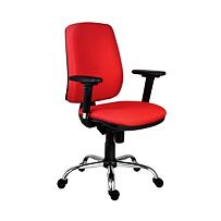 Kancelárska stolička ATHEA 1640 ASYN CR červená Antares
