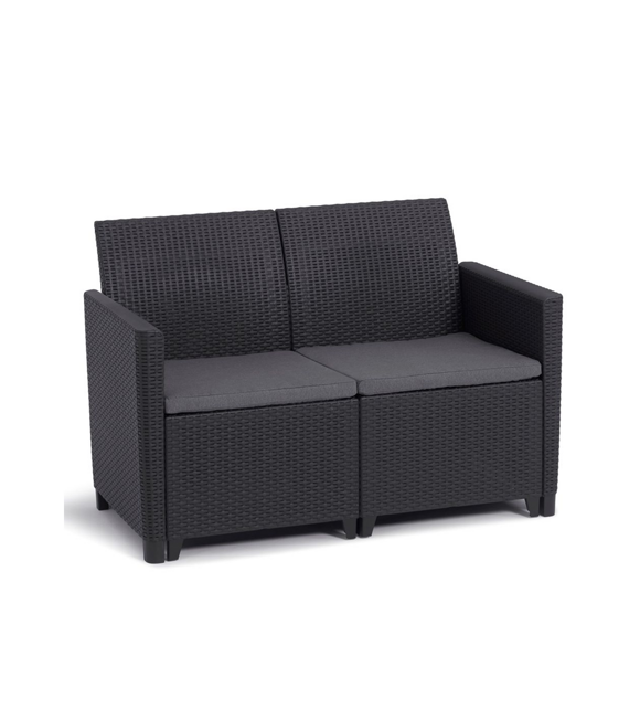 Claire 2 Seaters sofa - grafit ALLIBERT 252689