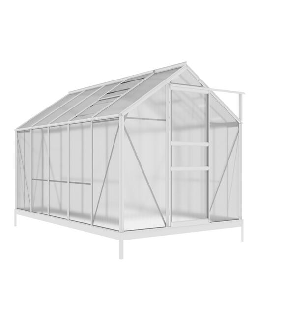 Záhradný skleník DEMETER A101-D 5,93m² alu 201x190x312 cm PC 4 mm + základňa IWH-10270003