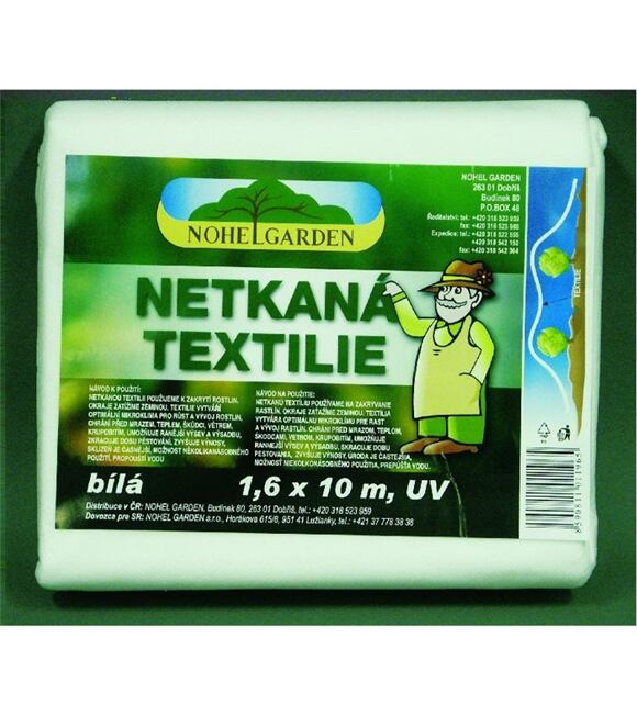 Netkaná textília 1.6x10m biela