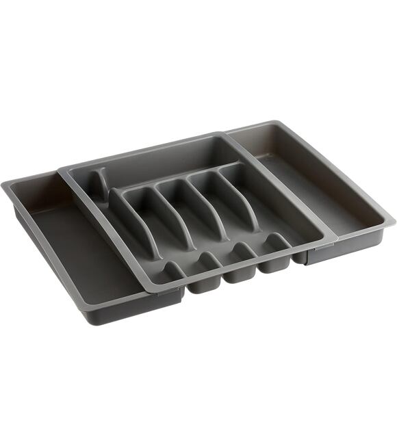 Variabilný príborník, 6 alebo 8 priehradiek, plast, sivý KESPER 30087