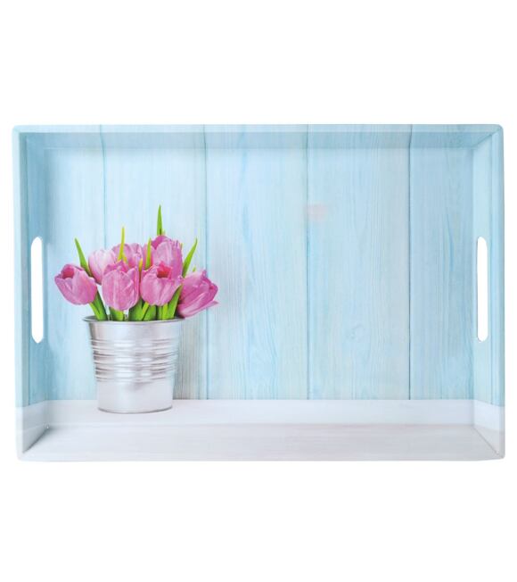 Servírovací podnos, 50 x 35 x 4,5 cm, tulipány KESPER 77392