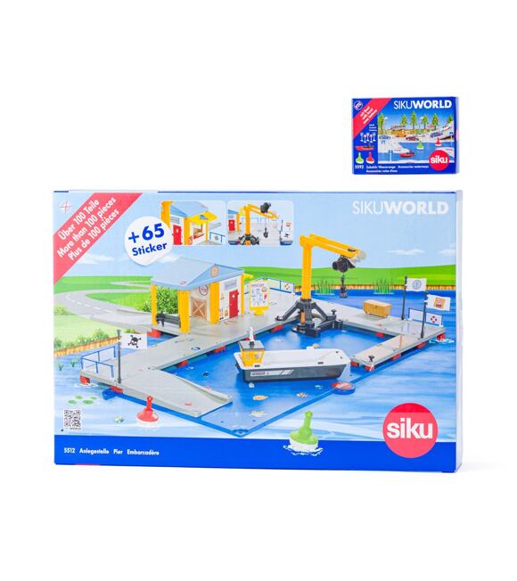 SIKU World - nakladací prístav s mólom a loďou 55125592