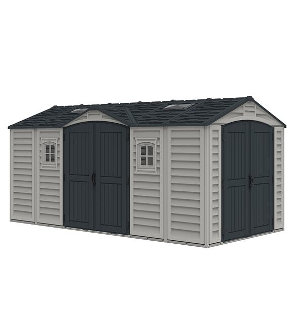 Apex Pro Záhradný domček 12 m² + podlahová konštrukcia, vinylový, šedý/antracit DURAMAX 40216