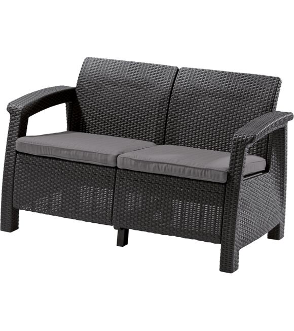 Corfu Love seat Súprava záhradného nábytku, antracit KETER 206211