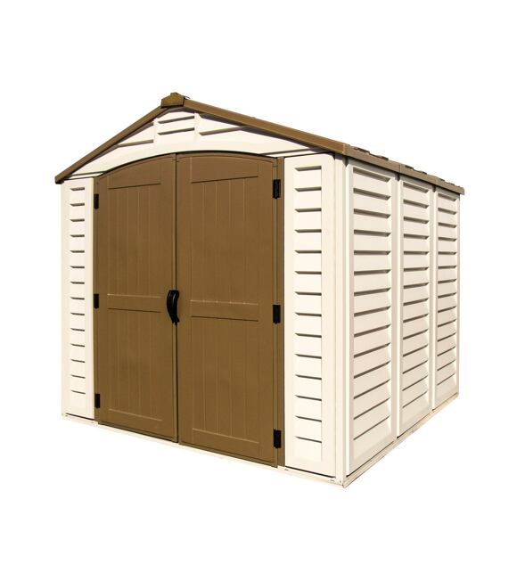 DuraPlus Záhradný domček 5,7 m² + podlahová konštrukcia, vinylový, béžový DURAMAX 30114