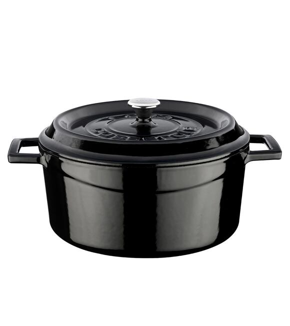 Hrnec Ø 24 cm, 4,5 l, liatinový, čierny LAVA METAL LVYTC24K2B