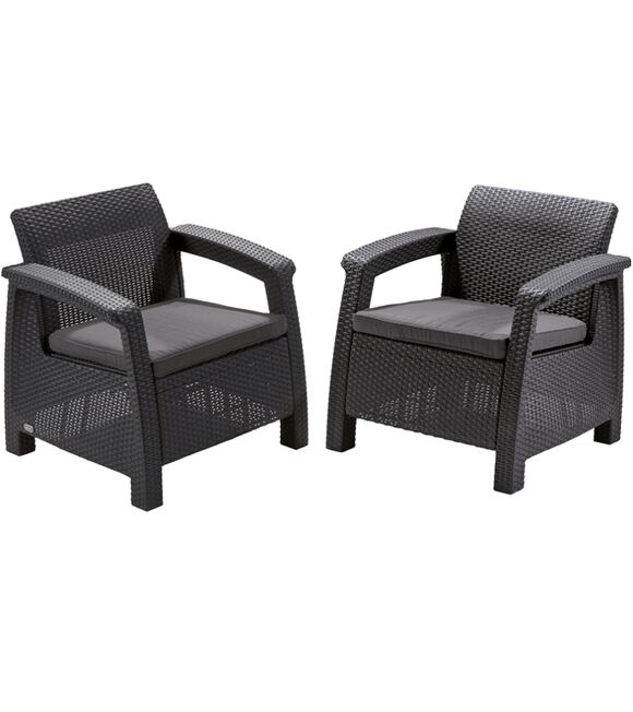 Corfu Duo Súprava záhradného nábytku, antracit KETER 17/424
