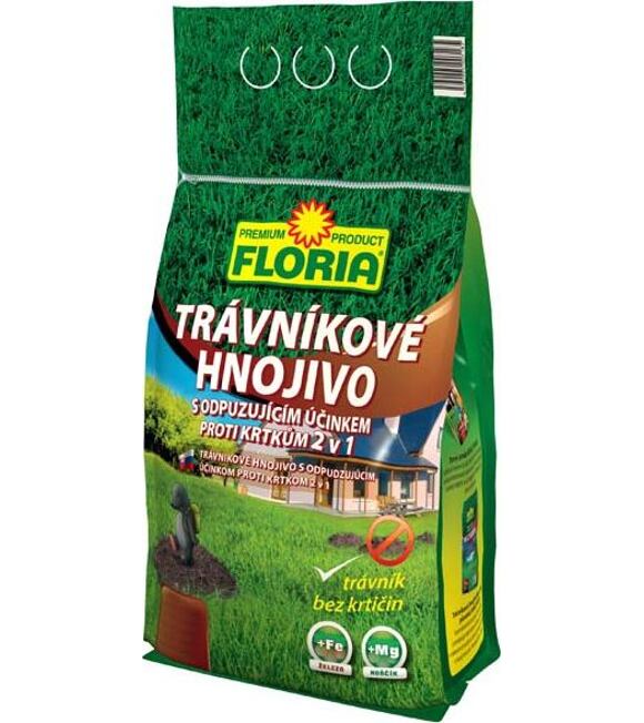 FLORIA Trávníkové hnojivo s účinkom odpudzujúcim krtkov 2,5 kg