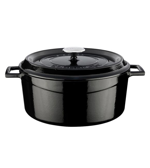 Hrnec Ø 28 cm, 9,8 l, liatinový, čierny LAVA METAL LVYTC28K2B