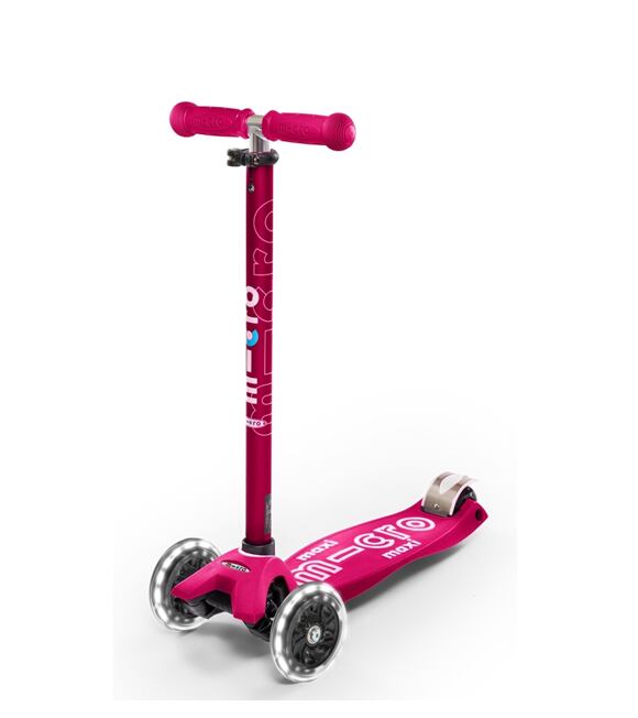 Maxi deluxe kolobežka LED ružová Micro MMD077