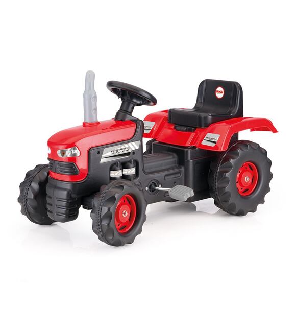 Veľký šliapací traktor, červený Dolu 10878050