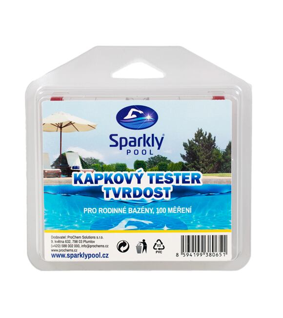 Kvapkový tester bazénovej vody - tvrdosť SPARKLY POOL 938065