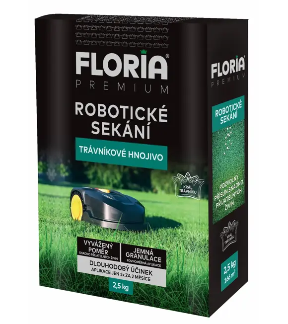Floria Premium Trávnikové hnojivo pre robotické kosenie 2,5 kg AGRO 008419