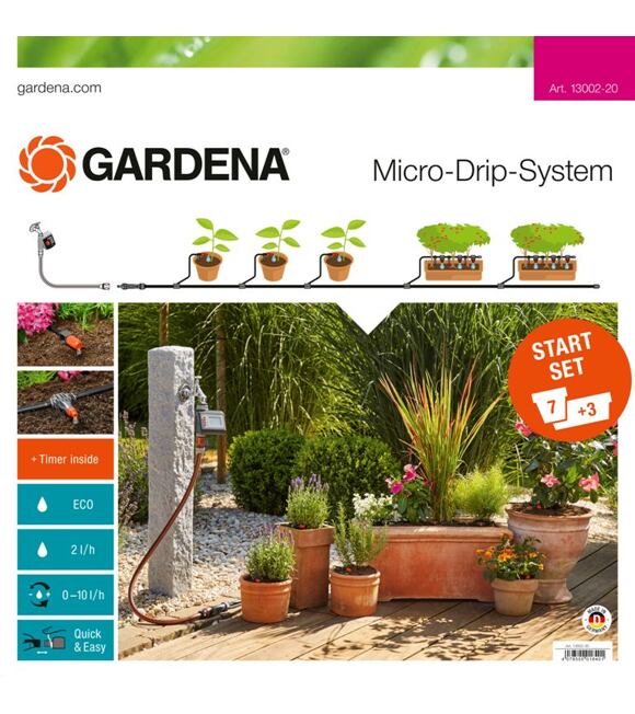 Gardena štartovacia súprava pre rastliny v črepníkoch s automatikou, 13002-20