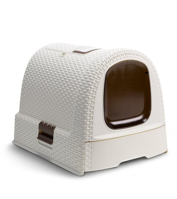 Toaleta pre mačky Rattan, Vintage - Mocha CURVER 00615-P16
