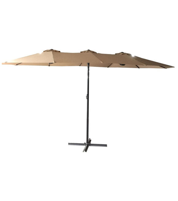 Double ZWU-307 Slnečník 456 × 270 cm, béžový ROJAPLAST 607/74