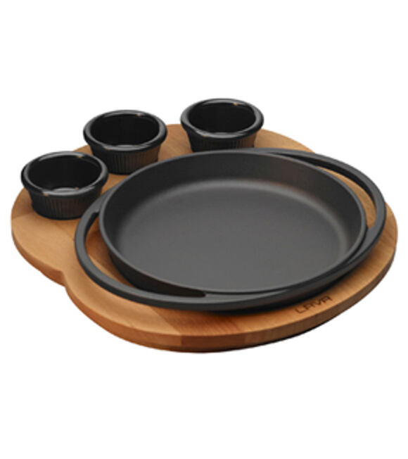 Grilovacie a servírovací set guľatý Ø 20 cm + misky LAVA Metal