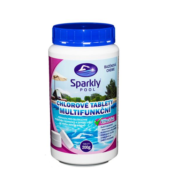 Sparkly POOL Chlórové tablety do bazéna 5v1 multifunkčné 200g 1 kg